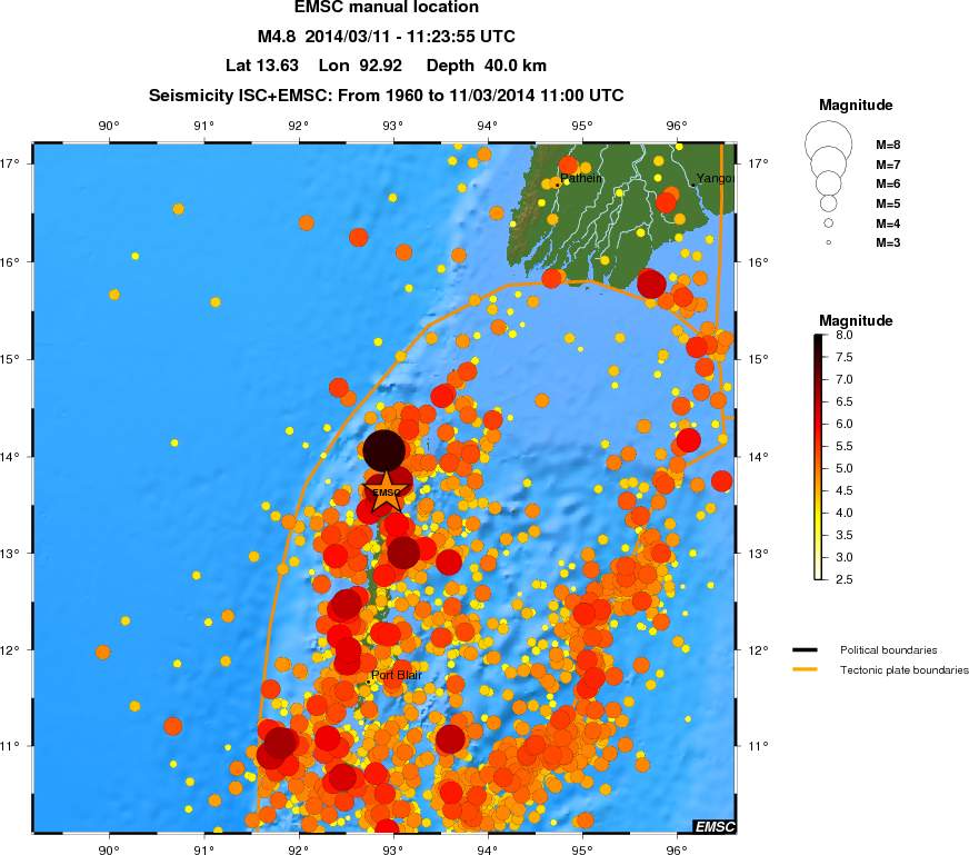 regional magnitude historical seismicity