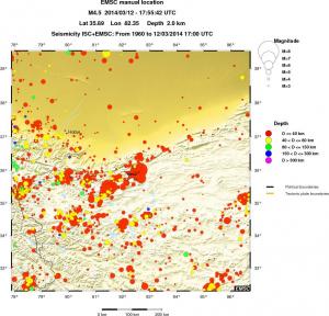 regional historical seismicity