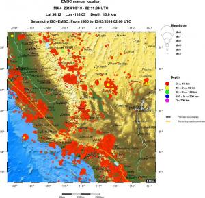 regional historical seismicity