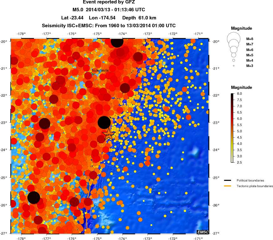 regional magnitude historical seismicity