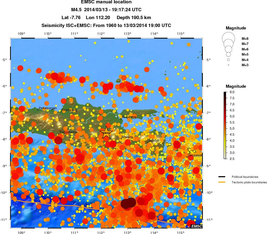 regional magnitude historical seismicity