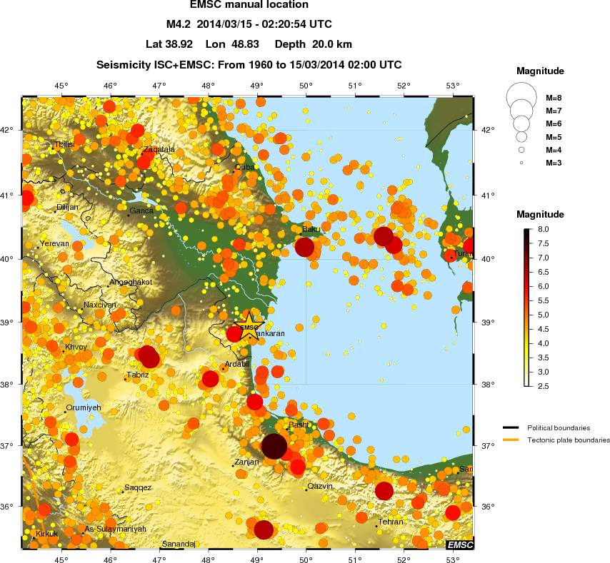 regional magnitude historical seismicity