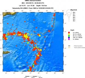 regional historical seismicity