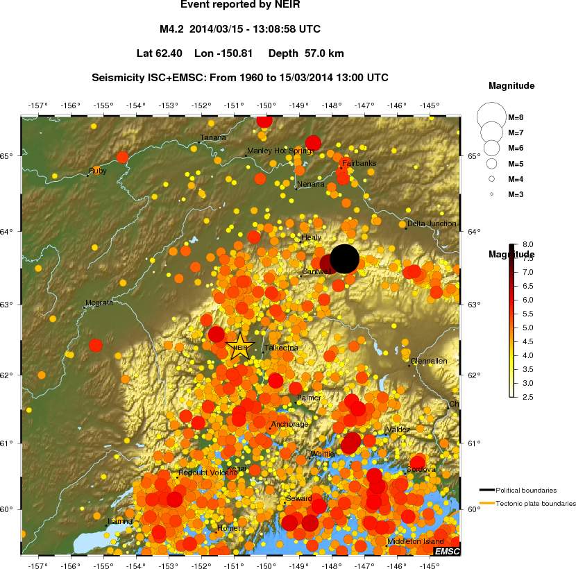 regional magnitude historical seismicity