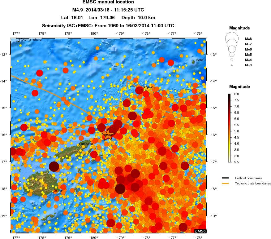 regional magnitude historical seismicity