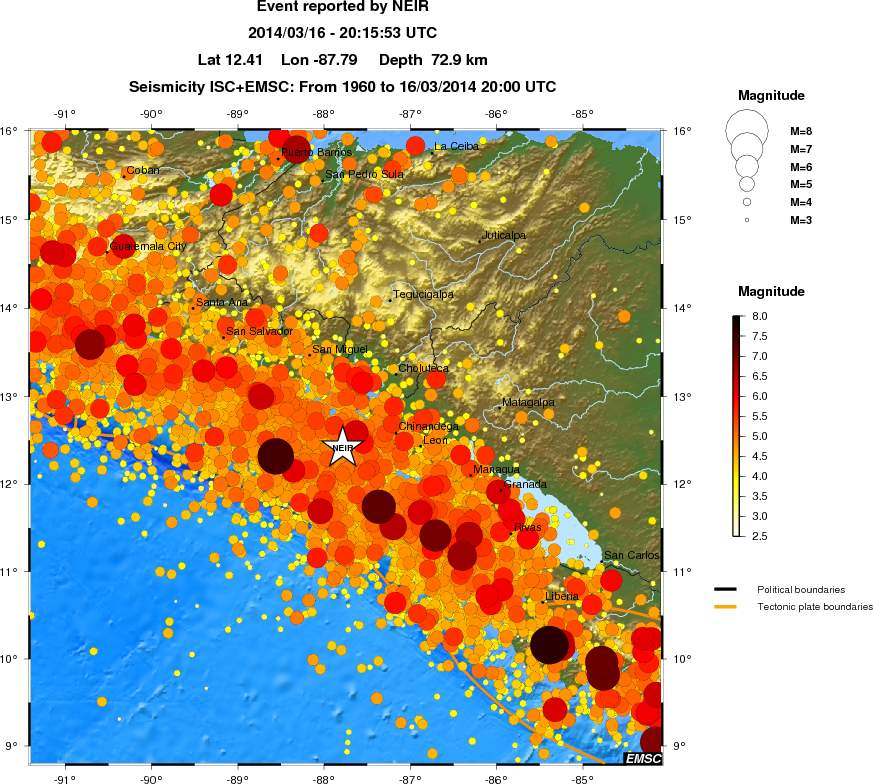 regional magnitude historical seismicity