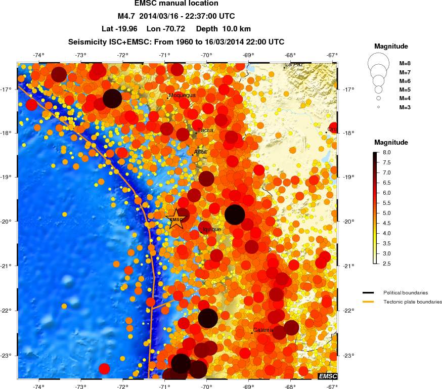 regional magnitude historical seismicity