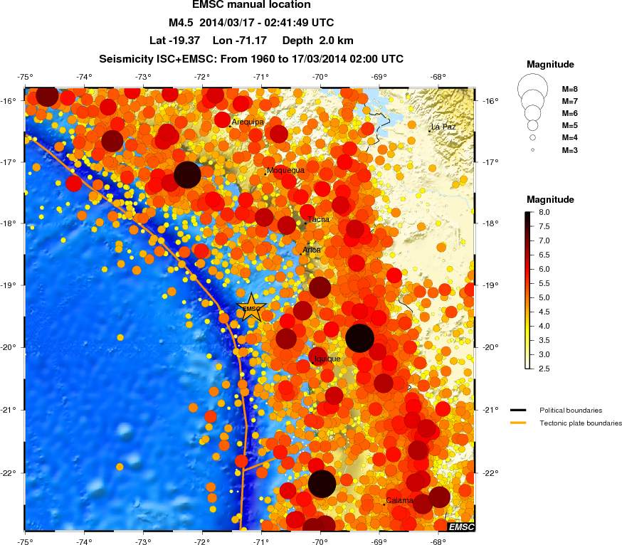 regional magnitude historical seismicity