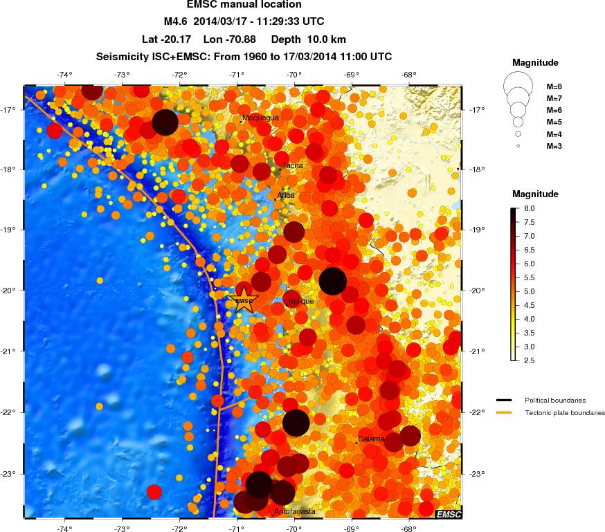 regional magnitude historical seismicity
