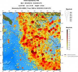 regional magnitude historical seismicity