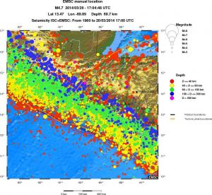 regional historical seismicity