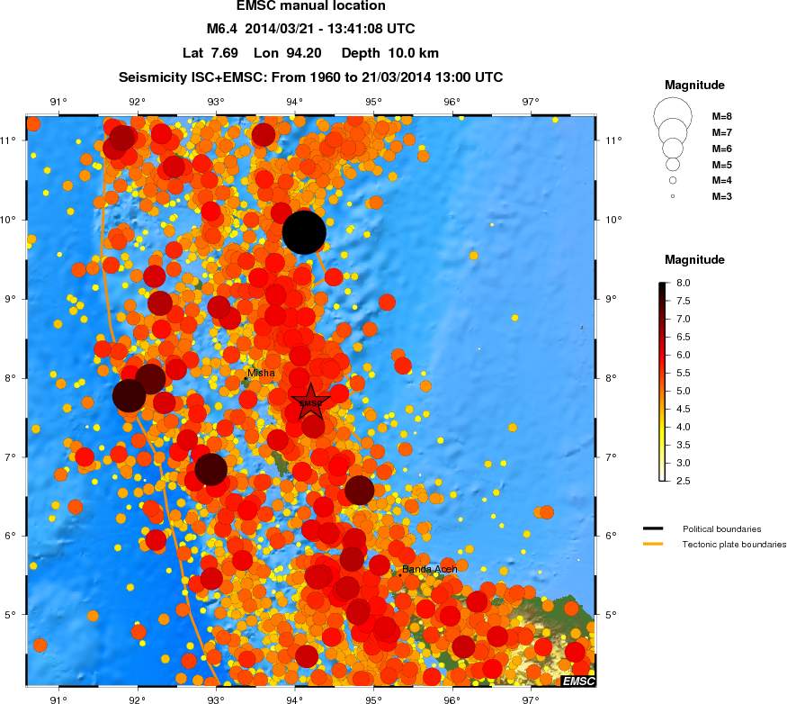 regional magnitude historical seismicity