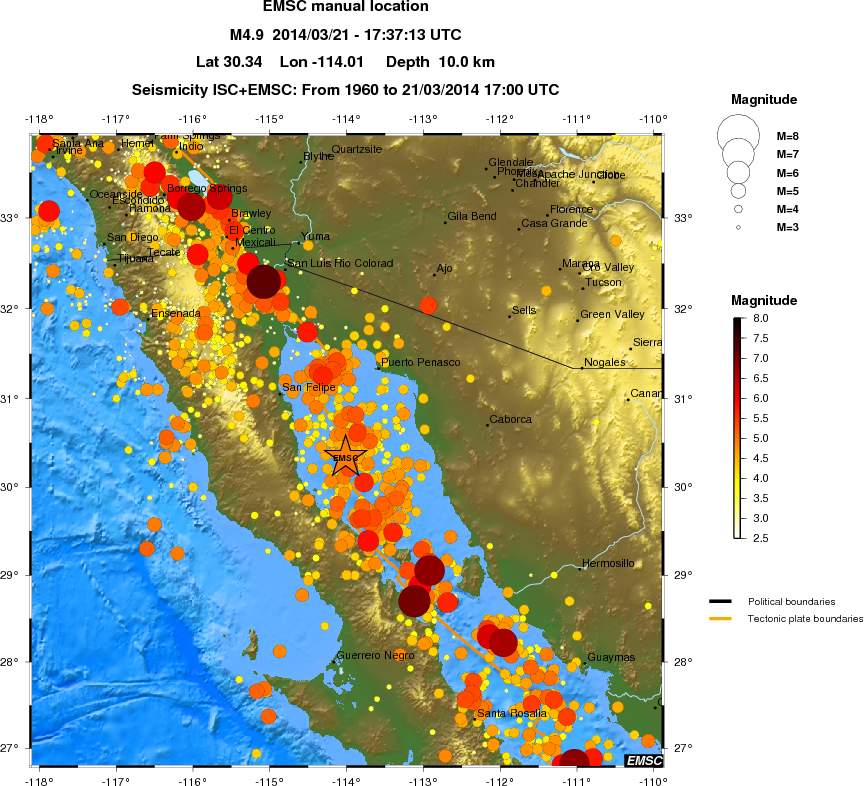 regional magnitude historical seismicity