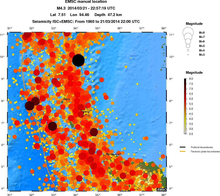 regional magnitude historical seismicity