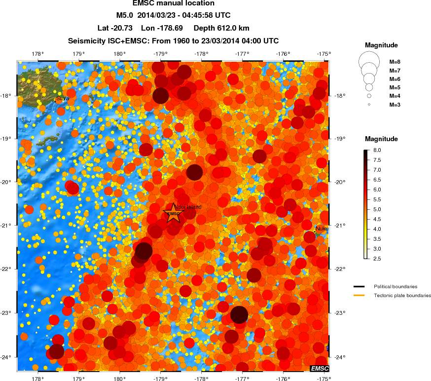 regional magnitude historical seismicity