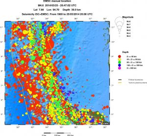 regional historical seismicity