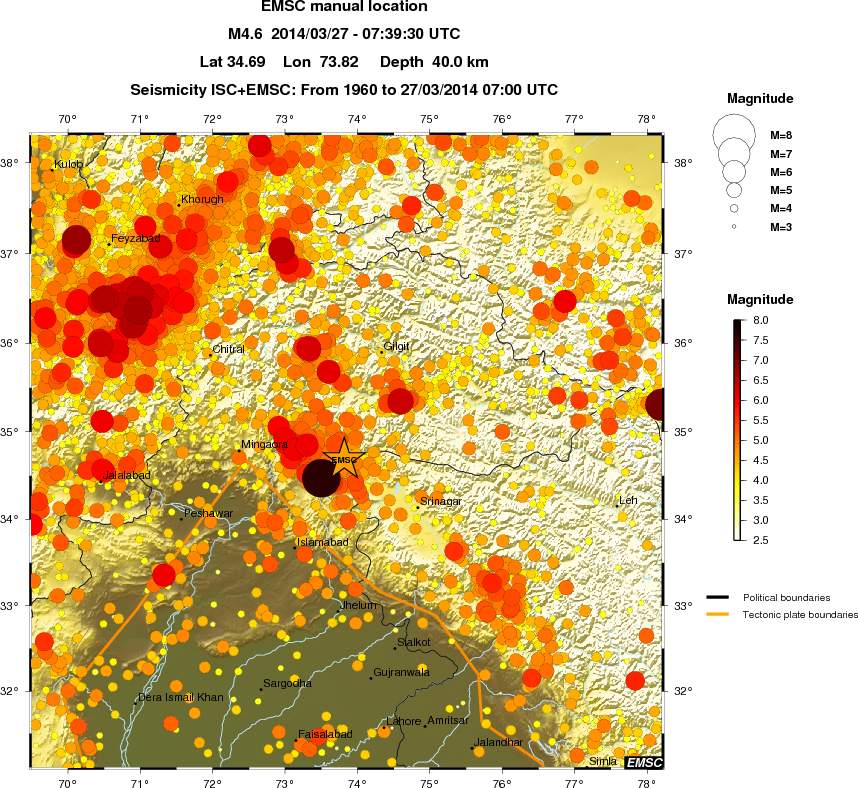 regional magnitude historical seismicity