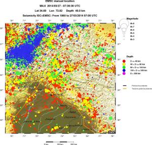 regional historical seismicity