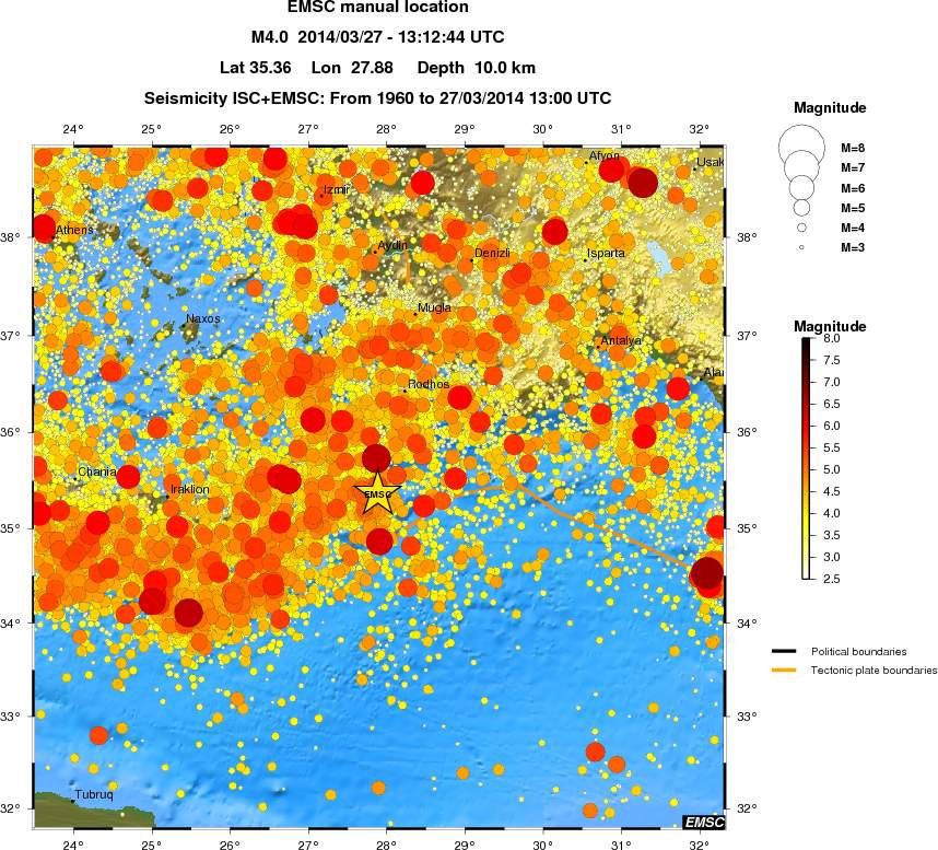 regional magnitude historical seismicity