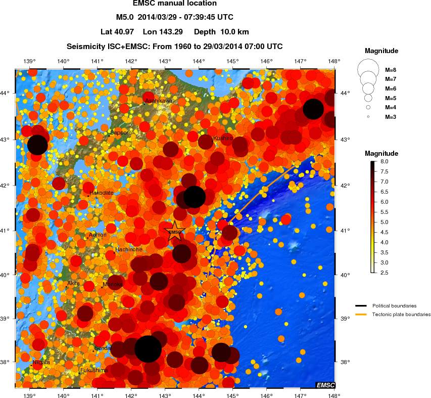 regional magnitude historical seismicity