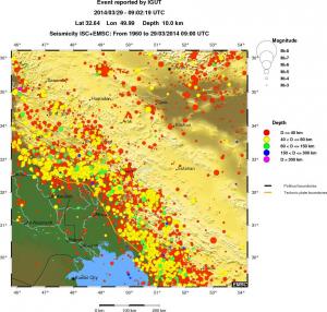 regional historical seismicity