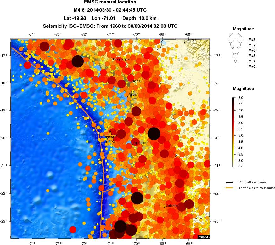 regional magnitude historical seismicity
