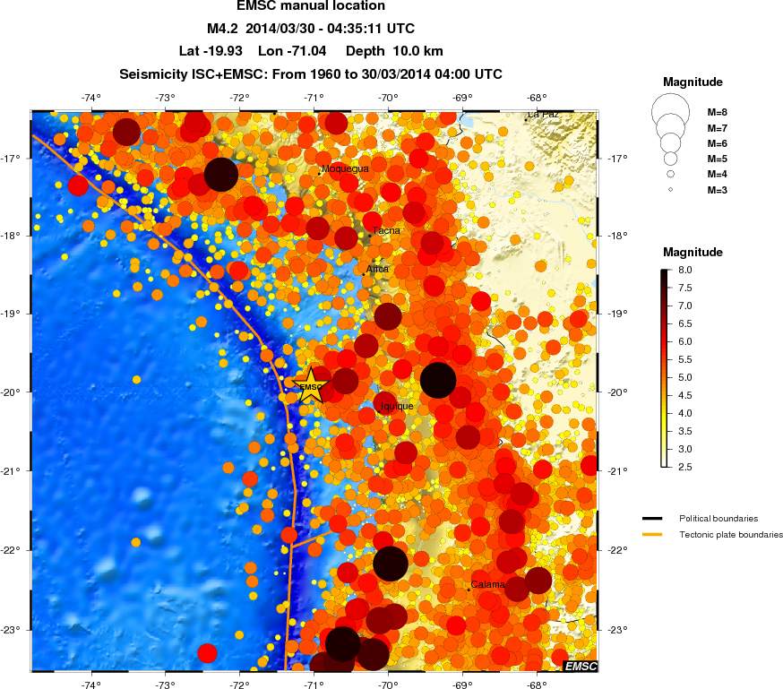 regional magnitude historical seismicity