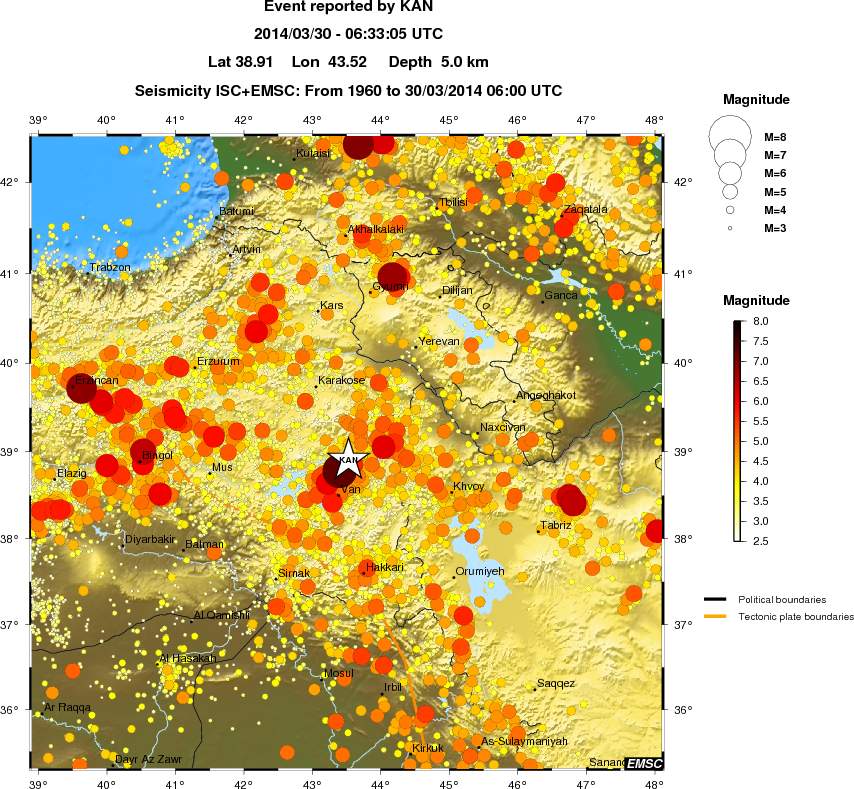 regional magnitude historical seismicity