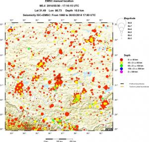 regional historical seismicity