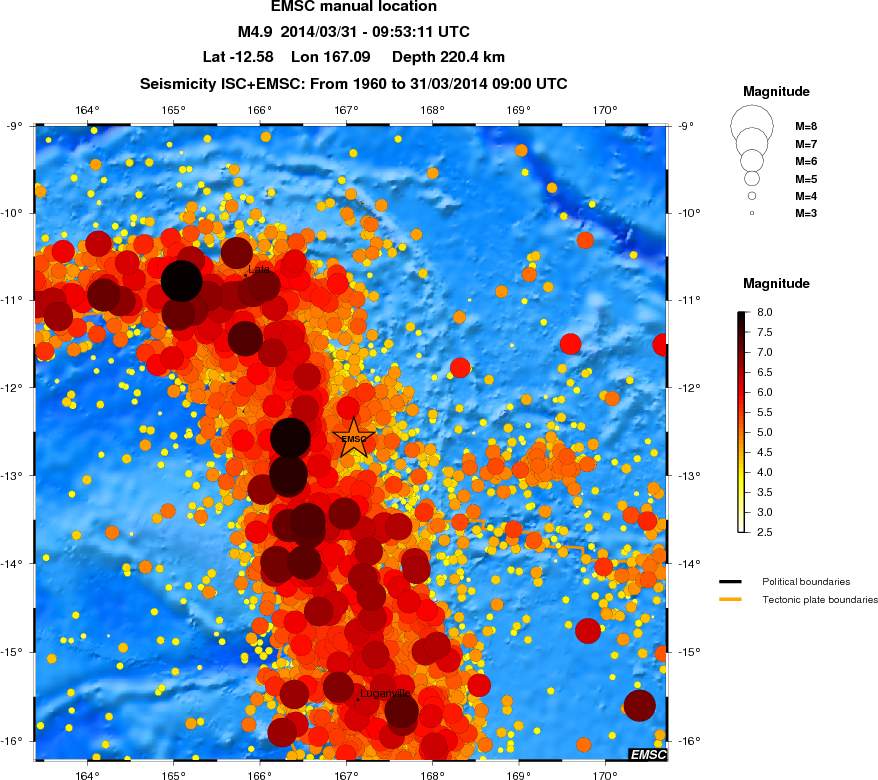 regional magnitude historical seismicity