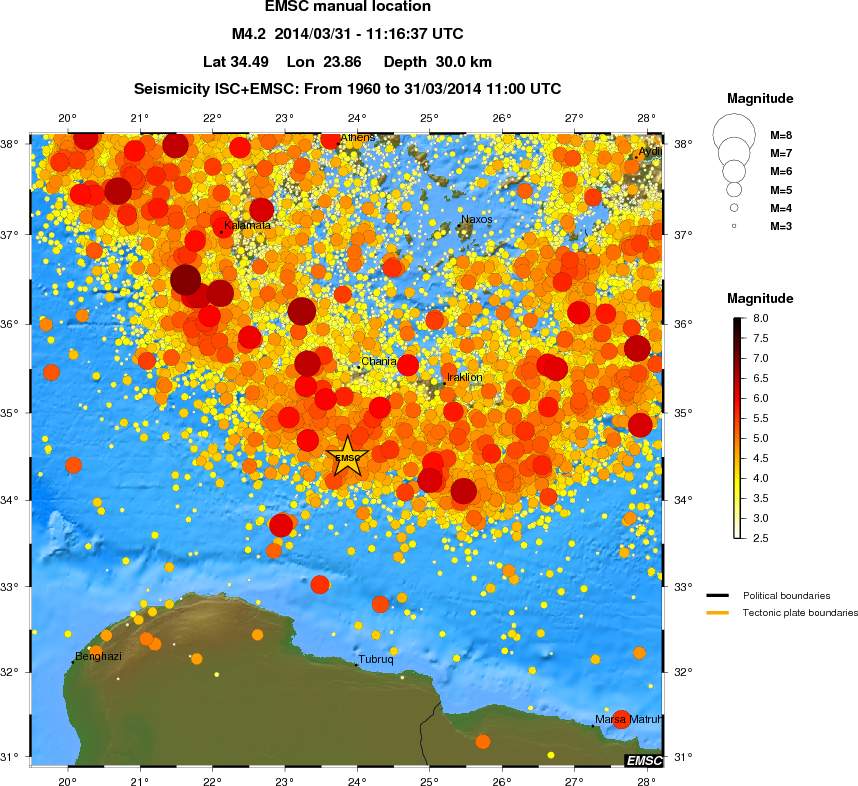 regional magnitude historical seismicity