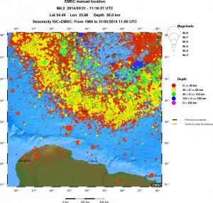 regional historical seismicity