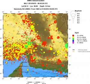 regional historical seismicity