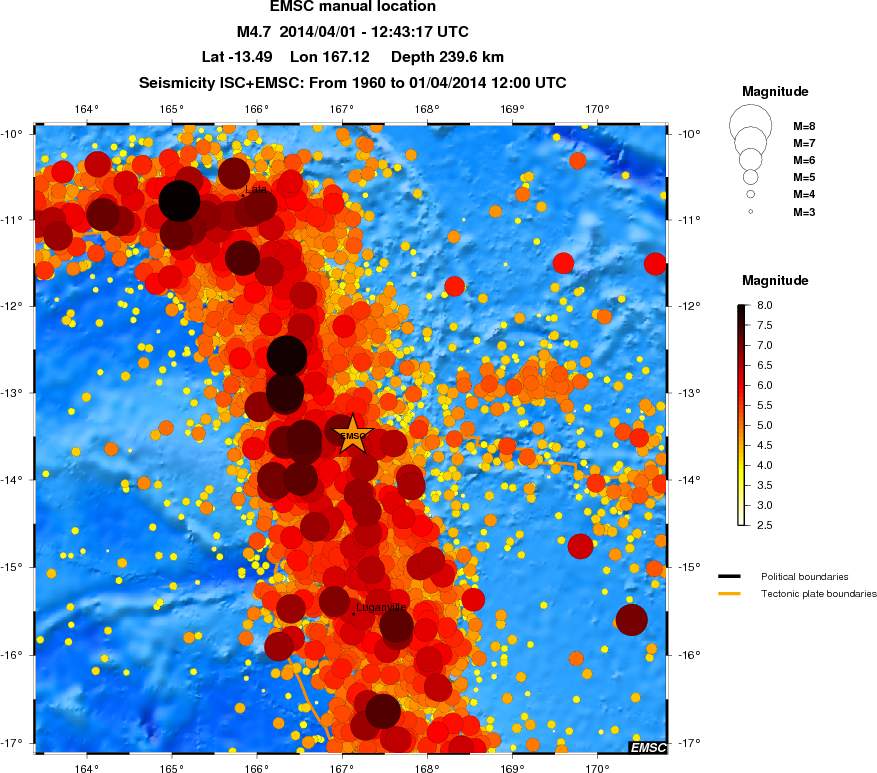 regional magnitude historical seismicity