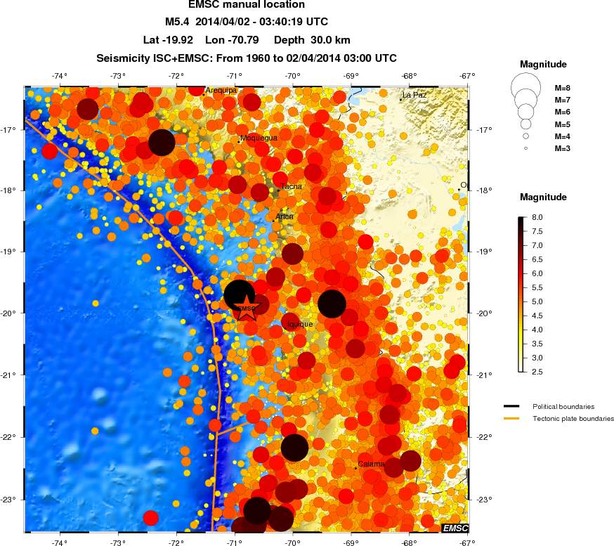 regional magnitude historical seismicity