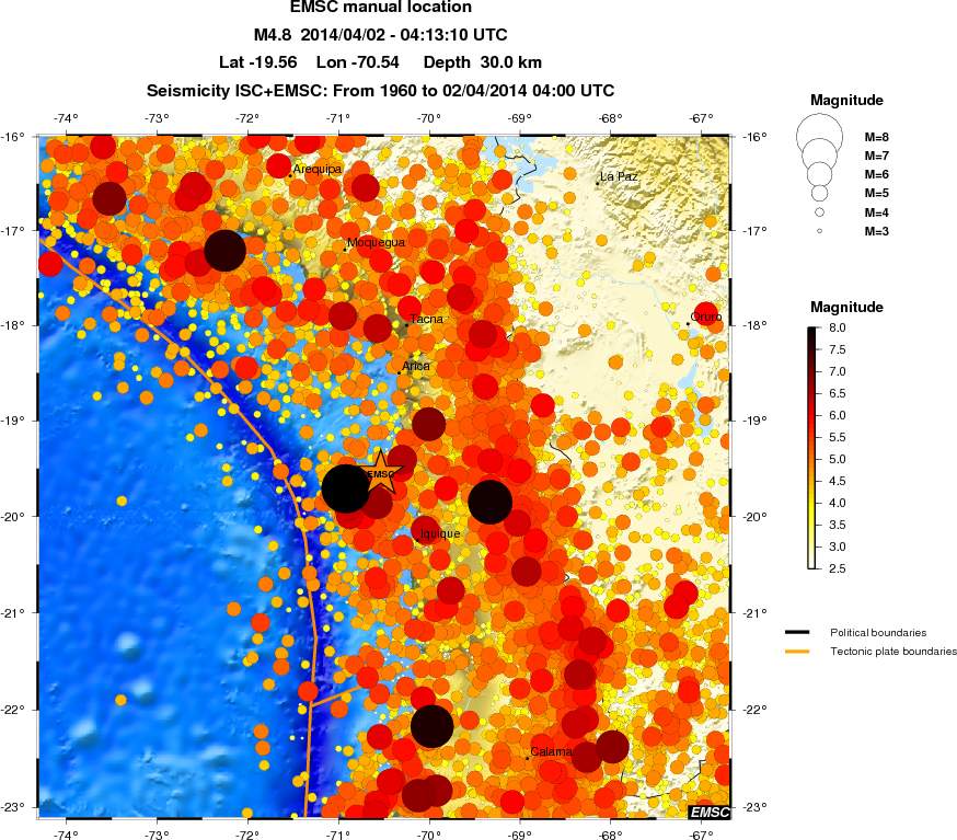 regional magnitude historical seismicity