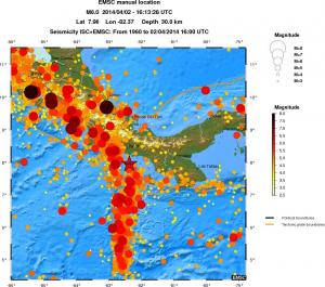 regional magnitude historical seismicity
