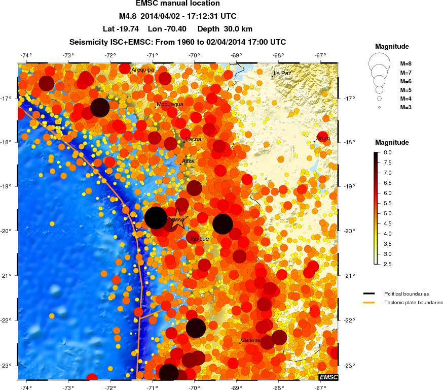 regional magnitude historical seismicity