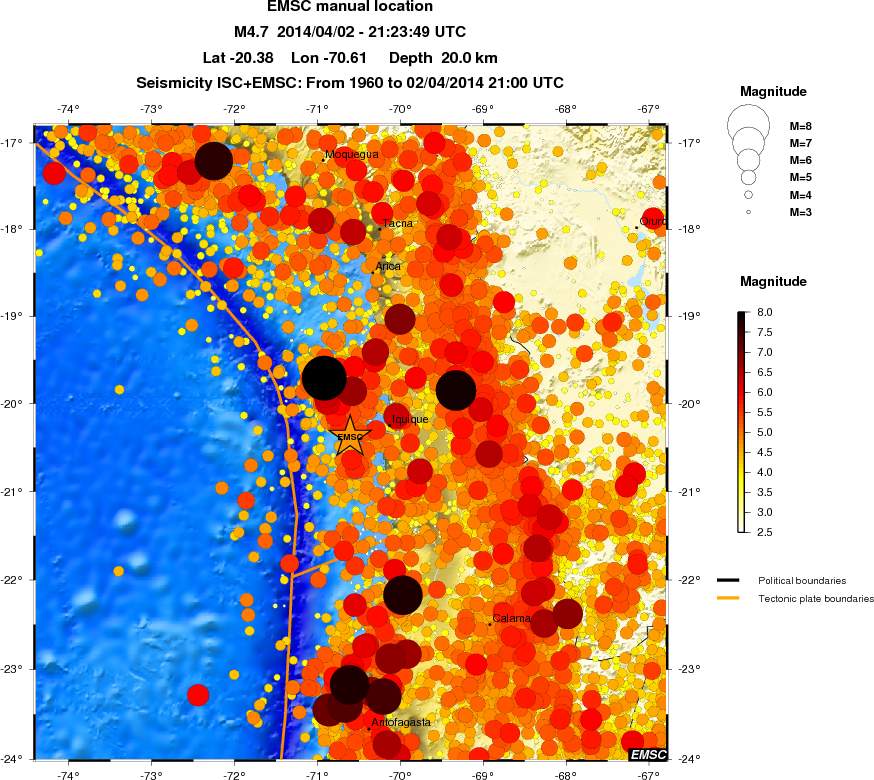 regional magnitude historical seismicity