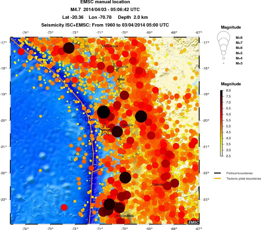 regional magnitude historical seismicity
