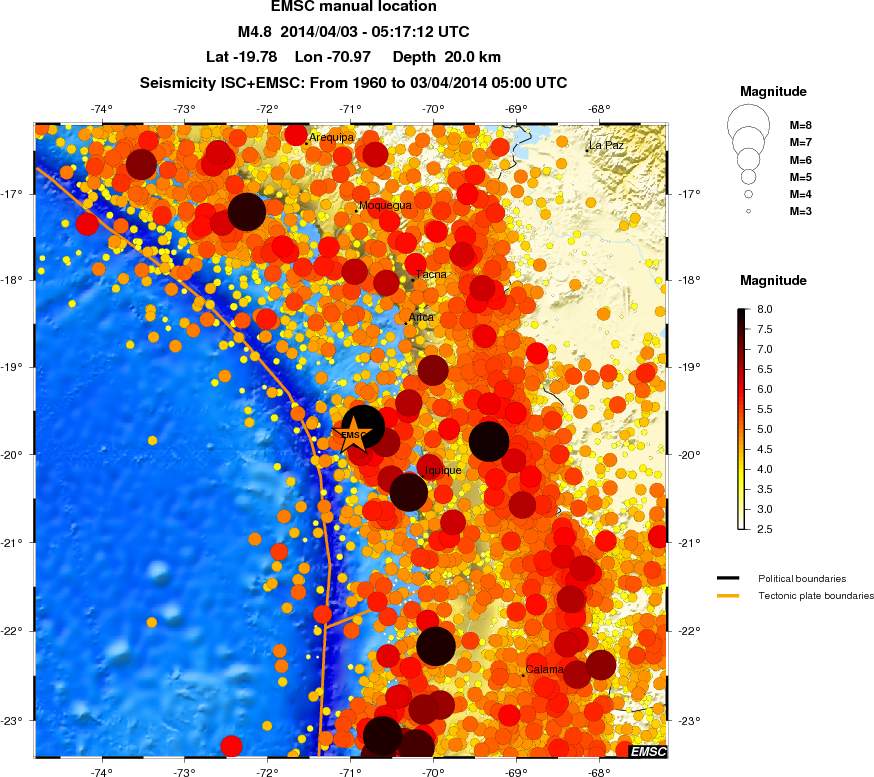regional magnitude historical seismicity