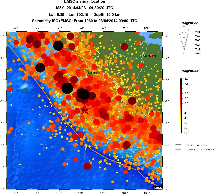 regional magnitude historical seismicity