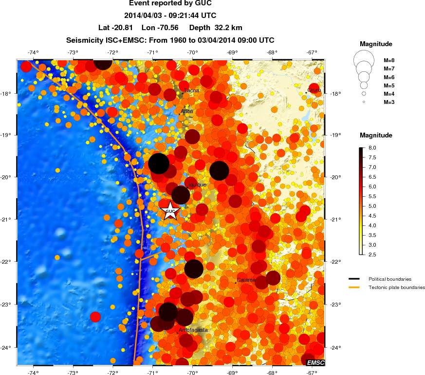 regional magnitude historical seismicity