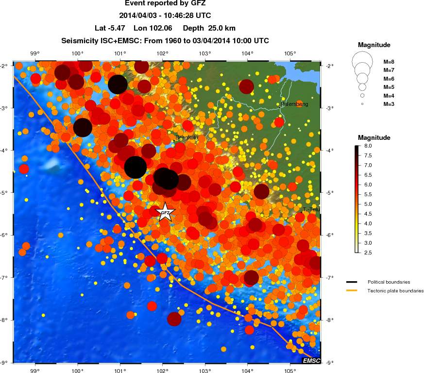 regional magnitude historical seismicity