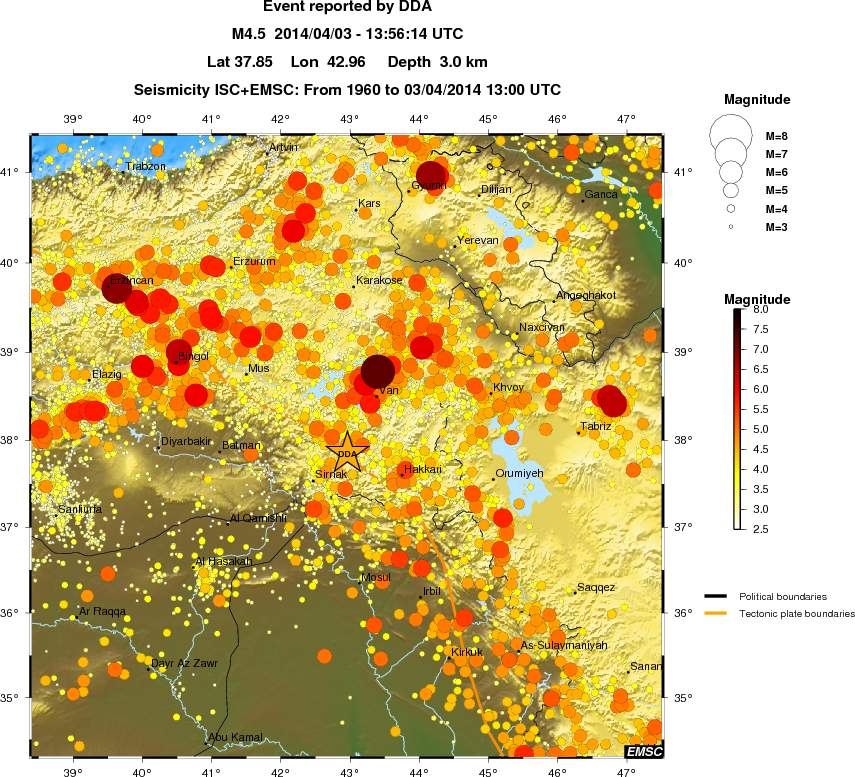 regional magnitude historical seismicity
