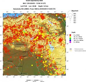 regional historical seismicity