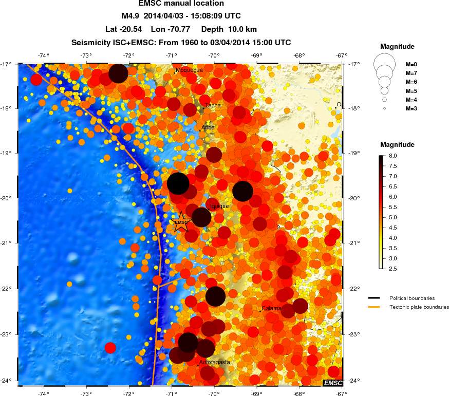 regional magnitude historical seismicity