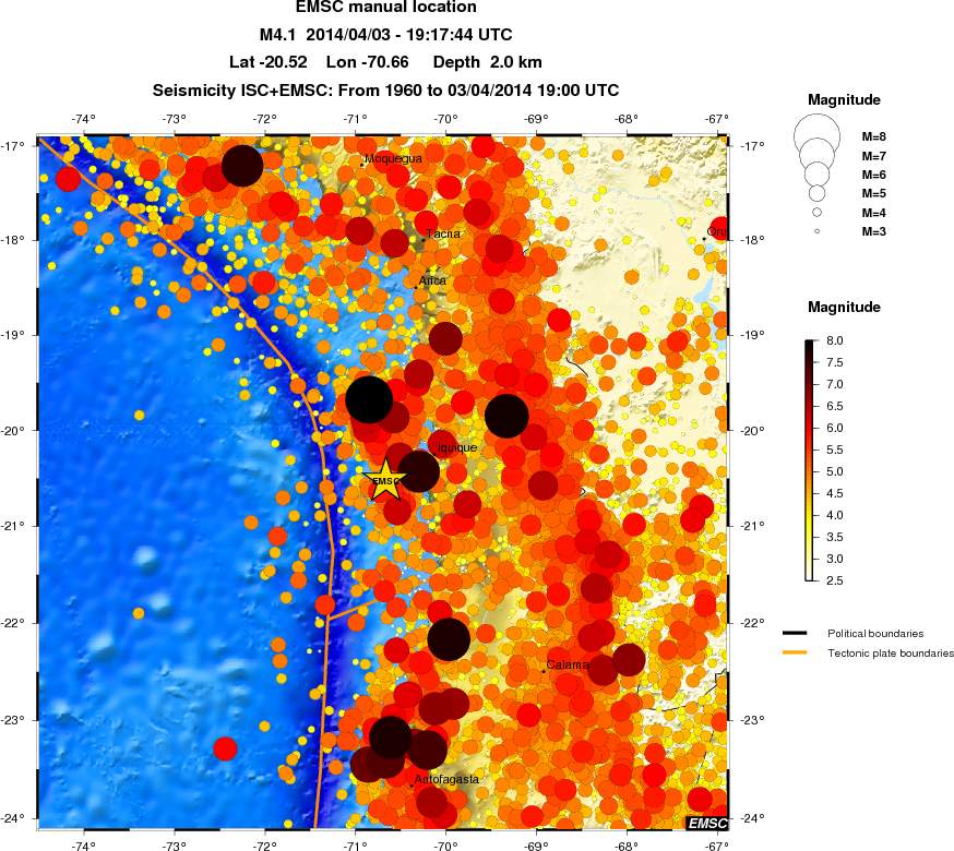 regional magnitude historical seismicity