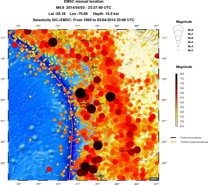 regional magnitude historical seismicity