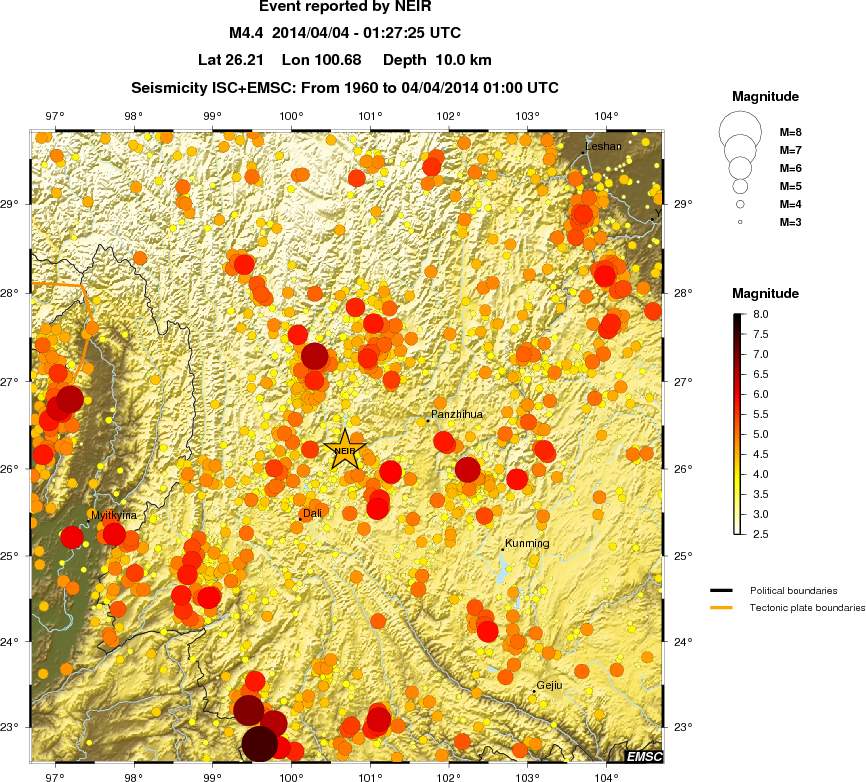 regional magnitude historical seismicity